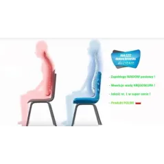 KRZESŁO OBROTOWE DO BIURKA DLA DZIECKA ENTELO PETIT SZARE 133–159 CM