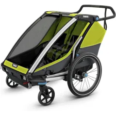 Thule Cab 2 Chariot Wózek Do Biegania Przyczepka Rowerowa Dla Dziecka, Podwójna, Oliwkowy/Szary