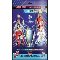 TOPPS UEFA CHAMPIONS LEAGUE ZESTAW STARTOWY Z NAKLEJKAMI 20025 ALBUM + 3 SASZETKI