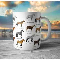 KUBEK CERAMICZNY KONIE RASOWE 300 ML