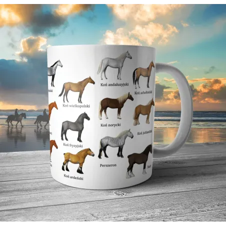 Kubek Ceramiczny Konie Rasowe 300 Ml