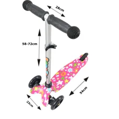 HULAJNOGA TRÓJKOŁOWA LED DLA DZIECI METEOR TUCAN BIRDS