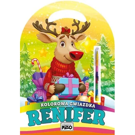Renifer. Kolorowa Gwiazdka
