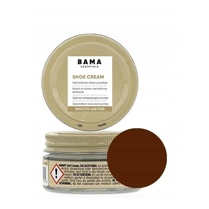 BRĄZOWY KREM PIELĘGNACYJNY DO OBUWIA SKÓRZANEGO 50 ML BAMA SHOE CREAM