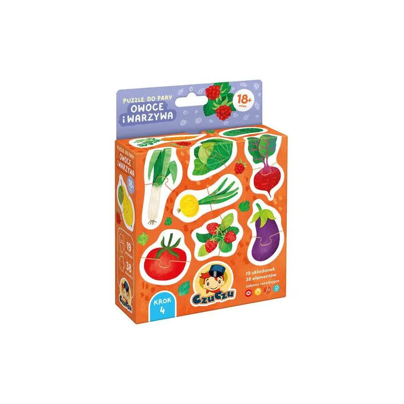 PUZZLE DO PARY OWOCE I WARZYWA 38 ELEMENTÓW CZUCZU 18M+