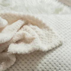 Koc Narzuta Z Mikrofibry Monte 200X220Cm Biały Miękki I Ciepły