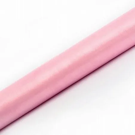 ORGANZA GŁADKA JASNORÓŻOWA 36CM X 9 M TKANINA DEKORACYJNA