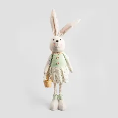 FIGURKA SKRZAT JOLY KRÓLIK DZIEWCZYNKA Z TELESKOPOWYMI NOGAMI 20X12X72 CM HOMLA