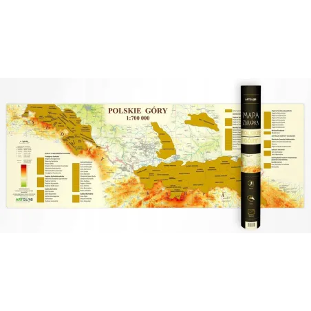 Mapa Zdrapka Polskie Góry 1:700 000 Artglob
