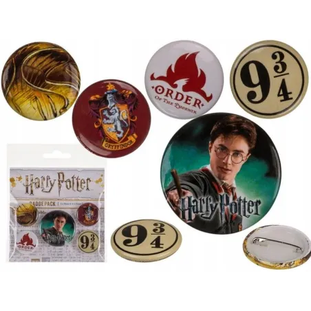 Przypinki Do Ubrań Plecaka Harry Potter 5 Sztuk – Zestaw Dla Fanów
