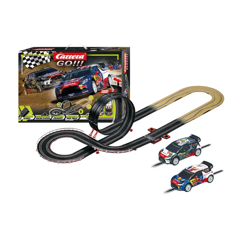 CARRERA GO TOR WYŚCIGOWY SUPER RALLY WRC 4,9 M Z 2 SAMOCHODAMi 6+ CARRERA GO TOR WYŚCIGOWY SUPER RALLY WRC 4,9 M Z 2 SAMOCHODAMi 6+