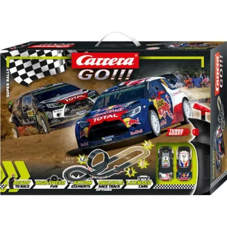 Carrera Go Tor Wyścigowy Super Rally Wrc 4,9 M Z 2 Samochodami 6+