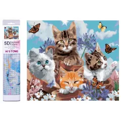 DIAMENTOWA MOZAIKA KOTKI 30X40 CM ZESTAW KREATYWNY