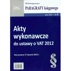AKTY WYKONAWCZE DO USTAWY O VAT 2012 - Infor