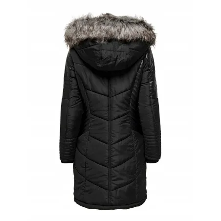 Płaszcz Damski Onlnewlinette Fur Hood Coat Otw Czarny Rozmiar M Only