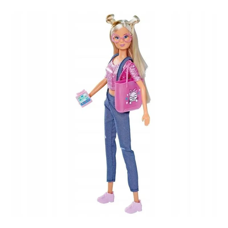 LALKA STEFFI MODELKA KOCIA MODA W OKULARACH RÓŻOWYCH SIMBA 3+