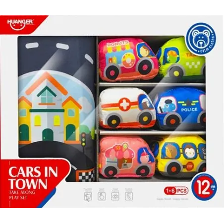 HUANGER PARKING ZESTAW 6 SAMOCHODÓW + MATA MEGA CREATIVE 12M+