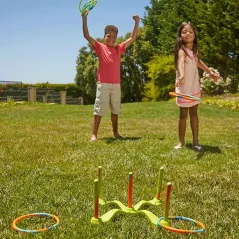Rzucanie Obręczami Do Celu – Gra Plenerowa Zestaw 5 Słupków + 6 Obręczy Wham-0 5+