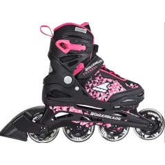 Rolki Dziewczęce Rollerblade Thunder Regulowane Black/Pink 29–33