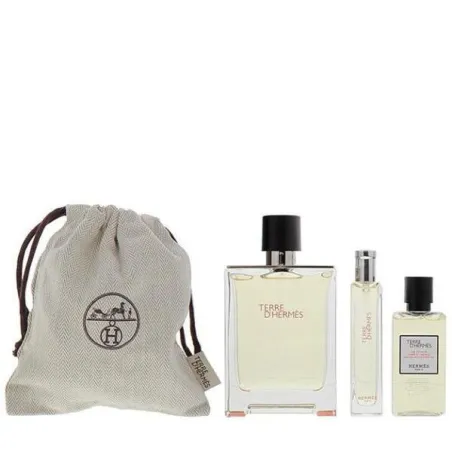 Hermes Terre D'hermes Zestaw Woda Toaletowa Spray 100Ml + Woda Toaletowa Spray 15Ml + Żel Pod Prysznic 40Ml