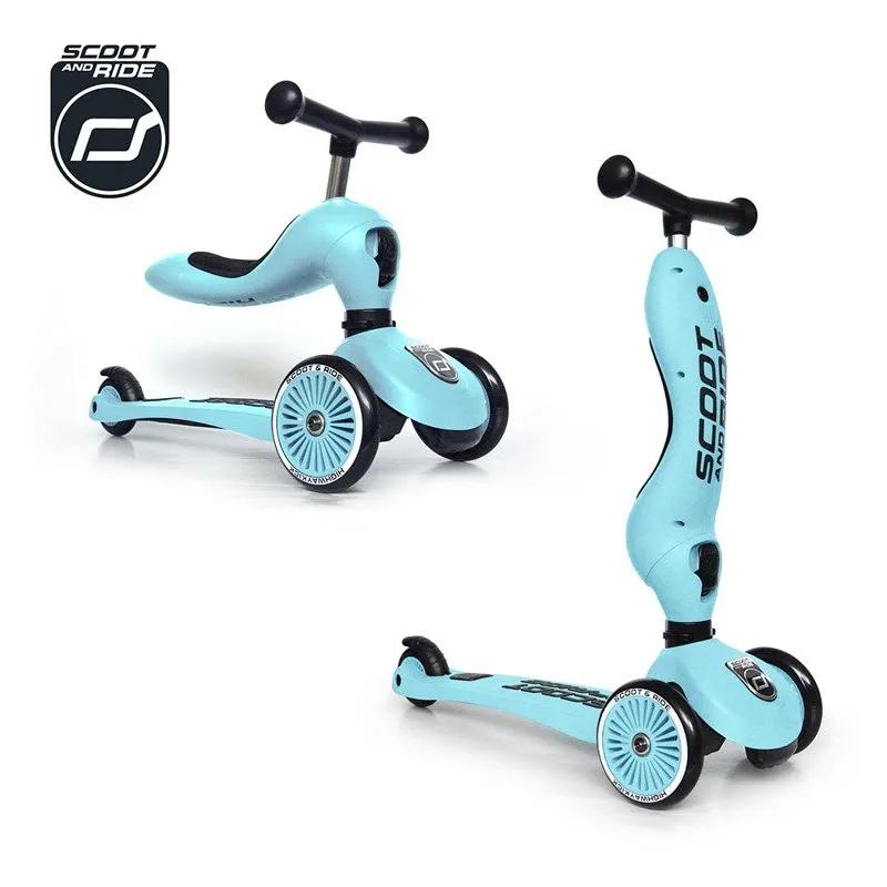 JEŹDZIK 2W1 I HULAJNOGA SCOOT AND RIDE HIGHWAYKICK BLUEBERRY 1-5 LAT