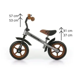ROWEREK BIEGOWY 2–4 LATA BRĄZOWO-SZARY MILLY MALLY DRAGON CLASSIC