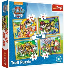 PSI PATROL ZAWSZE NA CZAS PUZZLE 207 ELEMENTÓW 4W1 3+ - Trefl