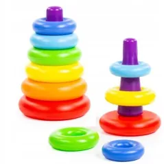 Układanka Piramidka Kółko 7 Elementów Polesie 12M+