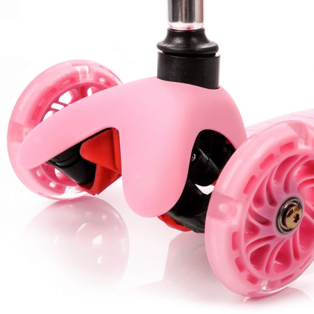 Hulajnoga Trójkołowa Dziecięca Koła Led Meteor Tucan Różowa