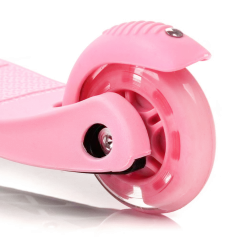 HULAJNOGA TRÓJKOŁOWA DZIECIĘCA KOŁA LED METEOR TUCAN RÓŻOWA - Meteor