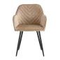 Tapicerowane Krzesło Welurowe Harry Viking Ciemny Beżowe Do Salonu I Jadalni