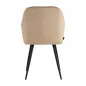 Tapicerowane Krzesło Welurowe Harry Viking Ciemny Beżowe Do Salonu I Jadalni