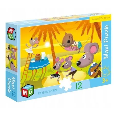 PUZZLE MAXI WIELKA WYSPA 12 ELEMENTÓW MULTIGRA 3+