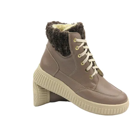 SKÓRZANE TRZEWIKI TRAPERY DAMSKIE HELIOS KOMFORT 604 BRĄZOWE ROZMIAR 36