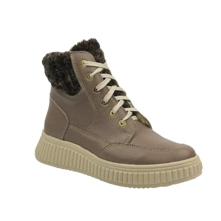 Skórzane Trzewiki Trapery Damskie Helios Komfort 604 Brązowe Rozmiar 38