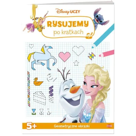 DISNEY UCZY. GEOMETRYCZNE OBRAZKI. RYSUJEMY PO KRATKACH 5+