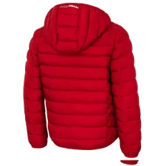 Kurtka Dziecięca Pikowana Z Kapturem Pitbull Czerwona Rozmiar 152