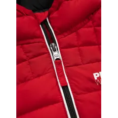 KURTKA DZIECIĘCA PIKOWANA Z KAPTUREM PITBULL CZERWONA ROZMIAR 152