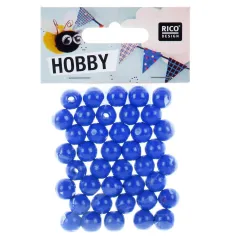 KORALIKI JASNONIEBIESKIE 40SZTUK 12MM - Rico Design GmbG & Co.