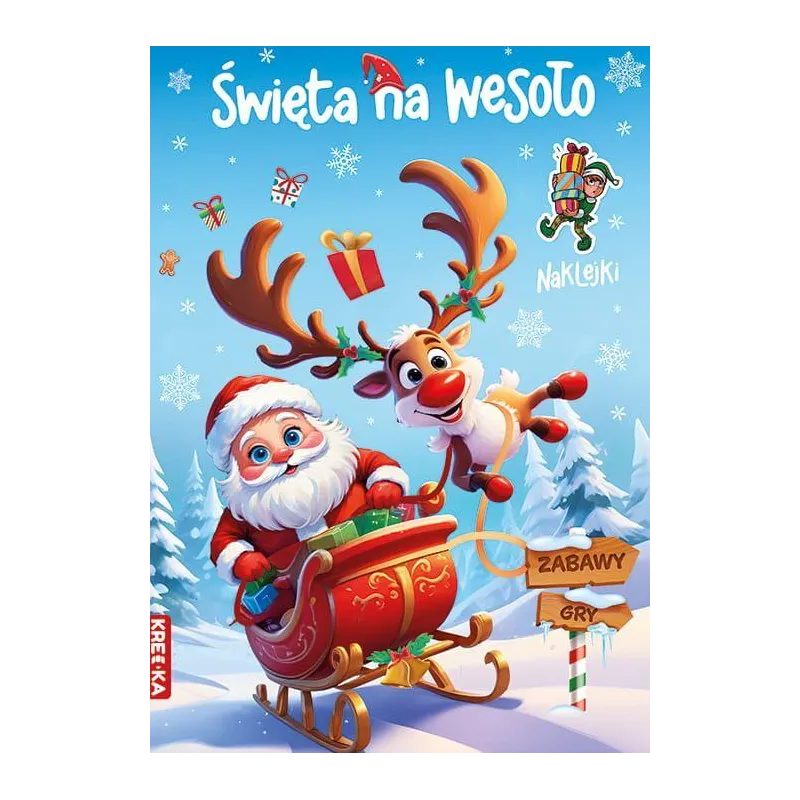 ŚWIĘTA NA WESOŁO. KOLOROWANKA Z NAKLEJKAMI