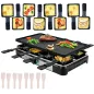 Grill Raclette Adler Ad 6616 Elektryczny 1400W 8 Patelenek