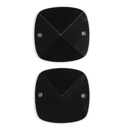 Kamienie Kwadratowe Czarne 2 Sztuki 2.4Cm Kamienie Kwadratowe Czarne 2 Sztuki 2.4Cm