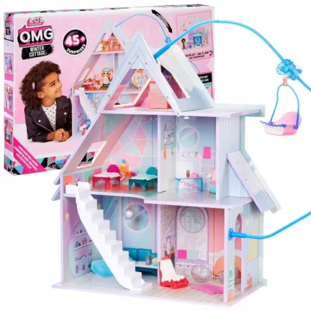 L.O.L. SURPRISE! O.M.G. WINTER COTTAGE DREWNIANY DOMEK DLA LALEK + 45 AKCESORIÓW
