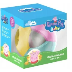 PIŁKA GRZECHOTKA PEPPA PIG ZABAWKA DLA NIEMOWLĄT 0+