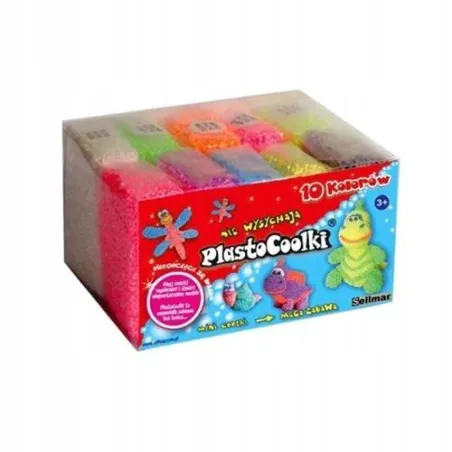 Plastocoolki 10 Kolorów Kreatywna Plastelina Dla Najmłodszych 5+
