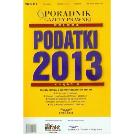 Podatki 2013 Teksty Ustaw Z Komentarzem Do Zmian + Cd Podatki 2013 Teksty Ustaw Z Komentarzem Do Zmian + Cd
