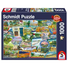 PUZZLE PAMIĄTKI Z PODRÓŻY 1000 ELEMENTÓW SCHMIDT 10+