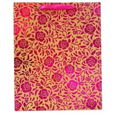 TOREBKA OZDOBNA PREZENTOWA RÓŻE METALCZNE