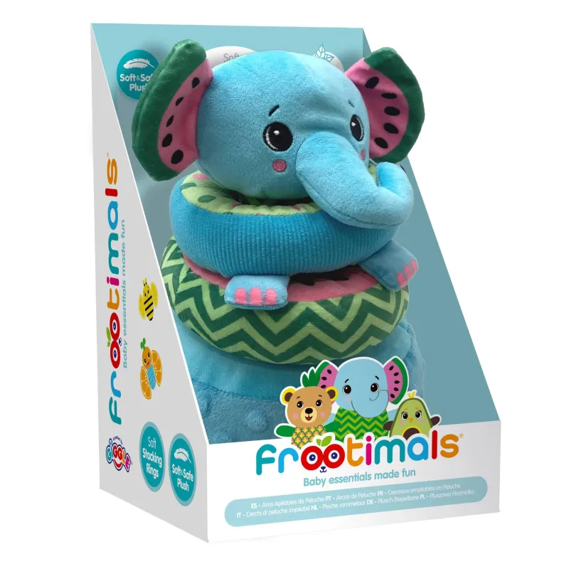 SENSORYCZNA PIRAMIDA PLUSZOWA EDUKACYJNA ZABAWKA DLA MALUCHÓW 0+