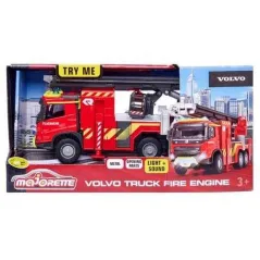 VOLVO STRAŻ POŻARNA AUTO ZE ŚWIATŁEM I DŹWIĘKIEM Z RUCHOMYMI ELEMENTAMI MAJORETTE 3+